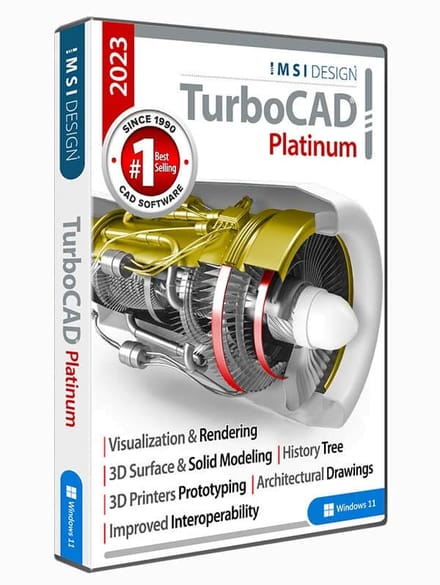 TurboCAD 2023 Platinum Jaarlijkse Licentie Duits