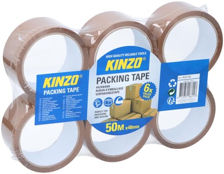 Kinzo Verpakkingstape 6 Stuks - Kunststof