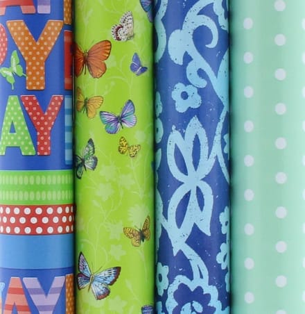 Präsenta 1 cadeaupapier - Assortiment inpakpapier - 500 x 70 cm - 4 rollen