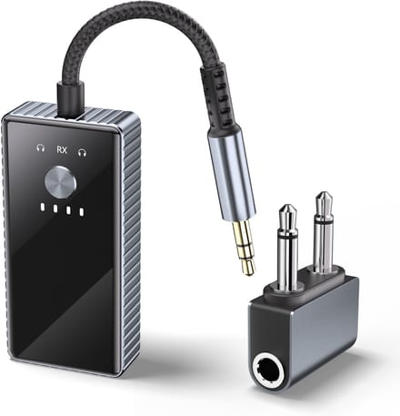 Sounix Bluetooth Transmitter & Receiver 2 in 1 - BT 5.2 - 3.5MM AUX - Bluetooth Zender - Bluetooth Ontvanger - Grijs