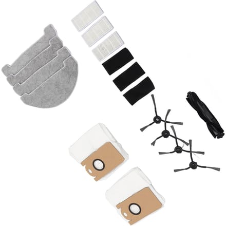 Ensemble d'accessoires pour balayeuse de sol Facile à changer Doux Fort Absorption d'eau Pièces de rechange pour VIOMI S9 black