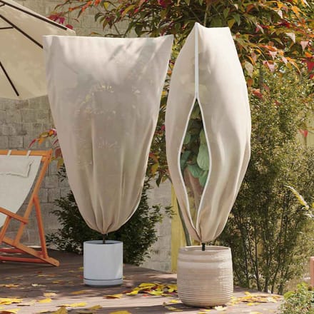 vidaXL Vorstbescherming Plantenfleece Covers 5 st Beige 1,55 x 1,55 m