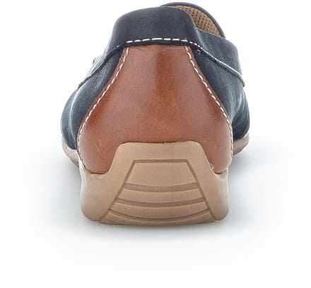 Gabor art. 84.260 16 instapper blauw cognac leer nubuck dames