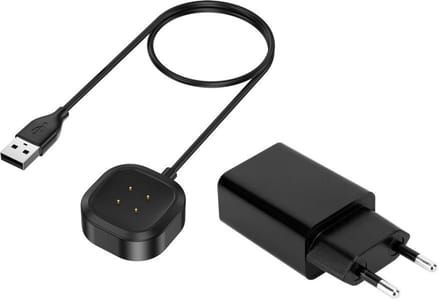 Strap-it oplader / oplaadkabel met adapter geschikt voor Fitbit Versa 3 / Versa 4 / Fitbit Sense / Sense 2