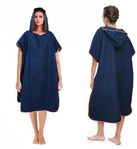 Dailygoods- Badponcho Microvezel - Lange Omkleedhulp - Surfponcho - Douchecape - Privé Kleedruimte - Universele Maat - Omkleedponcho