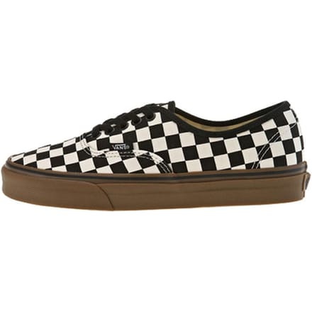 Vans Authentic Checkerboard - Zwart Gum Unisex Sneakers Wit VN0004MKIBB 36 black
