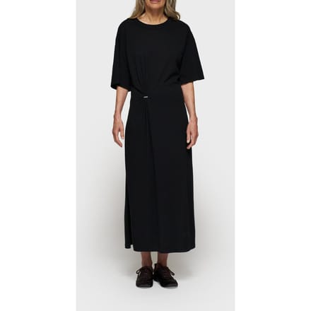 10DAYS Tee Dress Gathering Black Größe: M | Maxikleider Outlet | Damen | Schwarz