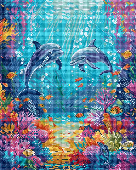 Borduurpakket LETI 9911 - Sealife - Zeeleven