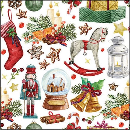 Lunch Servetten Vintage ornaments - Ambiente - 33x33 cm