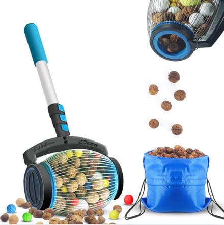 Notenroller - Notenraper Ergonomisch Ontwerp - Walnootraper Voor Efficiënt Verzamelen - Medium Formaat