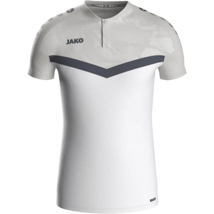 Jako Iconic Polo Heren - Wit / Zachtgrijs | Maat: M