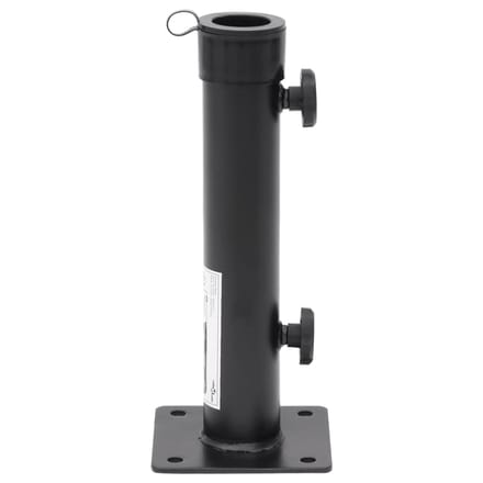 vidaXL - Parasolvoet - voor - Ø38/48 - mm - stok - staal - matzwart
