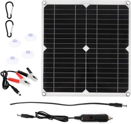 Zonnepaneel Kit - Draagbare Oplader - Energie Opwekken - Met Controller - 200W Vermogen - Zwart