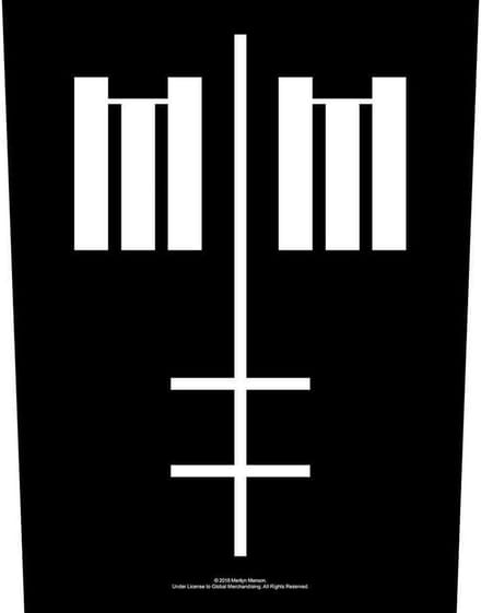 Marilyn Manson - Cross Logo Rugpatch - Zwart