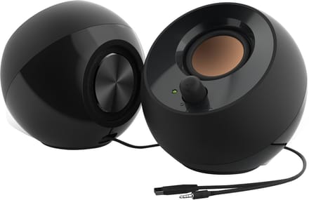 Creative Pebble Luidspreker voor PC en laptops (Zwart) - Moderne USB-aangedreven desktop 2.0 luidsprekersysteem voor computers en laptops