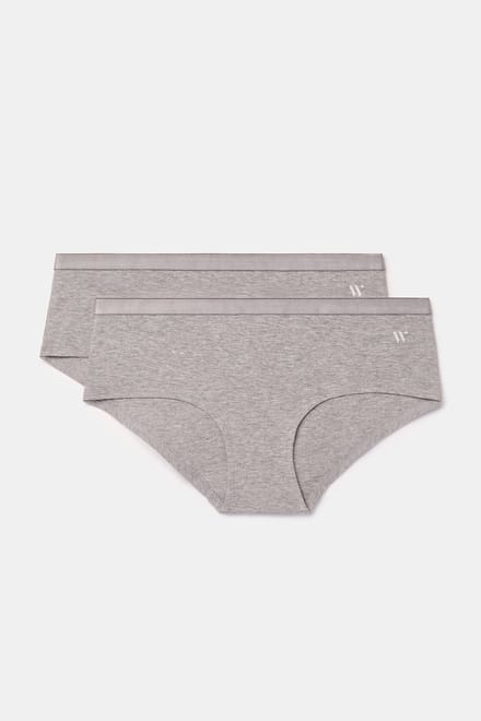 Woody Dames Hipster Duopack Grijs Melange S