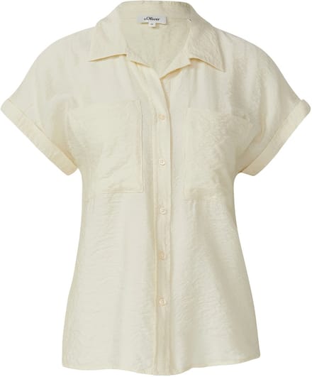 s.Oliver - female - Blouse van een gestructureerde viscosemix met opgestikte zak