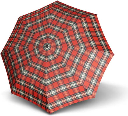 Knirps Paraplu Smart & Casual Line Minimatic Light Umbrella Red Check Rood