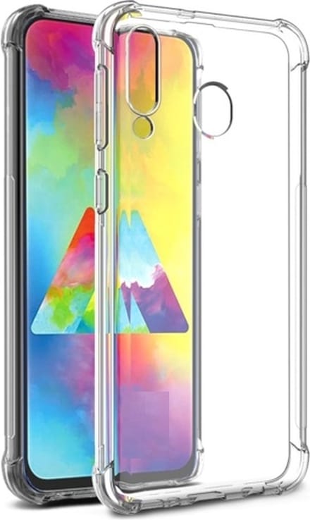 Anti Shock silicone back cover Geschikt voor Samsung Galaxy A40/Transparant hoesje + Gratis screenprotector