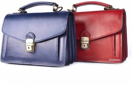 Giuliano klassieke handtas Camille - Rood - Dames - Made in Italy