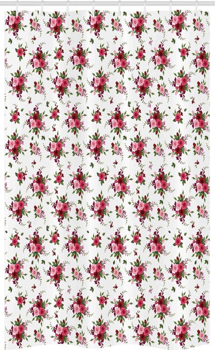 ABAKUHAUS Douchegordijn – 120x180 cm – Groen Roze Robijn, Polyester