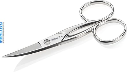 MEDLUXY® semi Pro - Nagelschaar - 10 cm - Gebogen Schaarbladen - Sterke Kwaliteit RVS