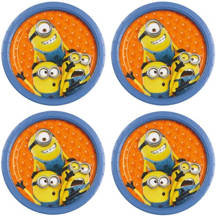 Minions-Kartonnen-wegwerp-borden-oranje - Maat One-size