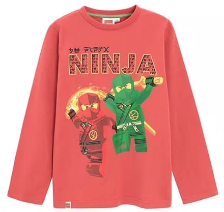Lego Be Ninja Red Ninjago kindershirt met lange mouwen, top 5 jaar / 110 cm