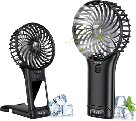 Solvix tafel ventilator geluidloos - Draagbare Ventilator - Zwart - USB Oplaadbaar - Stille Werking - Voor Buiten en Thuis