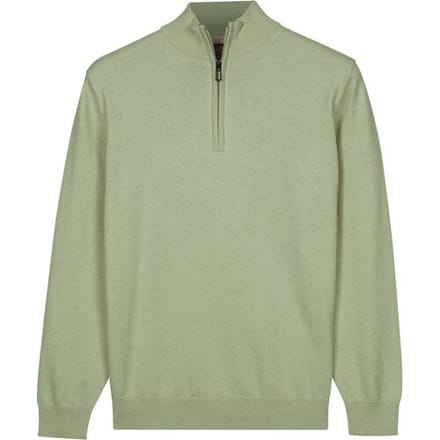 Baileys Trui Solid Color Half Zip Single Knit Misty Green / male