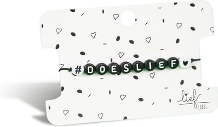 Armbandje zwart #Doeslief