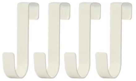 Scoby - Deurhaak - Haakje voor deur - Door Hanger - Set van 4 - Wit