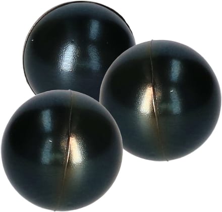15 zwarte anti stressballetjes 6 cm - stressbal