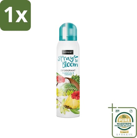1 x Sence - Tropical Joy & Coconut - Deodorant - Exotisch - 150 ml- Tropisch - Kokos - Exotisch - Deodorant - Frisheid