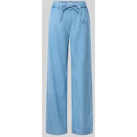 broek met wide fit van lyocellmix met tunnelkoord
