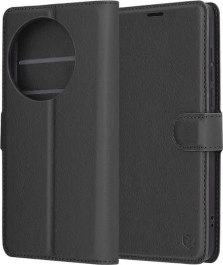 Hoesje geschikt voor OnePlus 13 - Techsuit Leather Folio Book Wallet Case - Zwart
