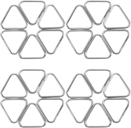 Camera Strap Ring - Driehoek Lus - Veilig Bevestigen - Snelontgrendelingssysteem - 30 Stuks - Zilver