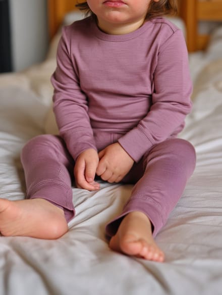 Wollen baby- kindertrui - Merinowol - Lavender Mist 50