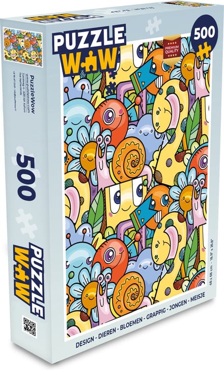 Puzzel Design - Dieren - Bloemen - Grappig - Jongen - Meisje - Legpuzzel - Puzzel 500 stukjes