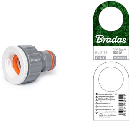 Kraanadapter 1" - 3/4" POWER JET met verhoogde waterstroom