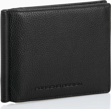PORSCHE DESIGN Leren Dollarclip Voyager Wallet 4 Black Zwart