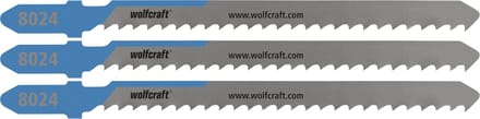 wolfcraft - Staal decoupeerzaagbladen tot 6mm - 3 stuks - HSS decoupeerzaagblad met T-schacht - 8024000