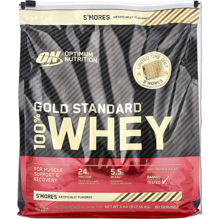 Gold Standard® 100% Whey, S'mores, 2,56 kg (5.64 pond)