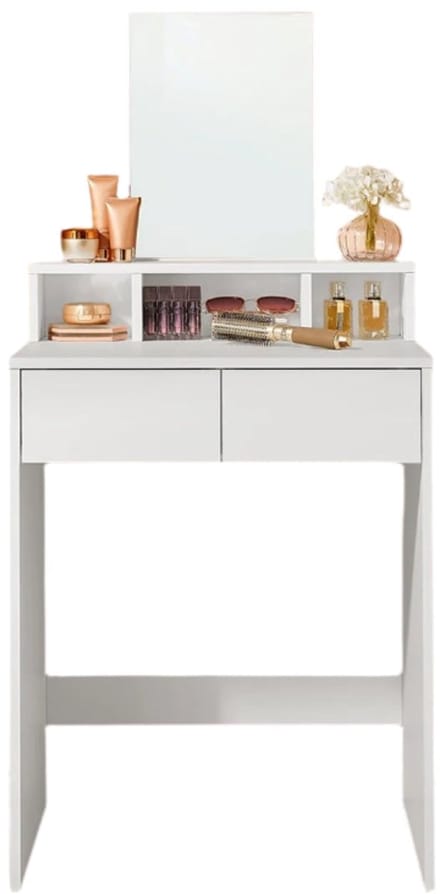 -kleedtafel met spiegel - Kappeldafel - ijdelheid desk - ruime opslag - 40 x 60 x 127 cm