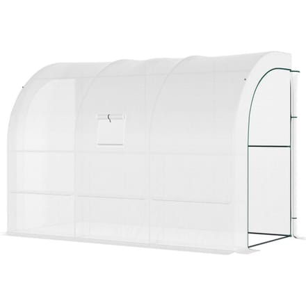 4goodz Outsunny kas, tuinkas met plastic bekleding, uv-bestendig, 3 lagen,