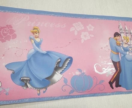Cinderella behangrand prins en prinsessen border