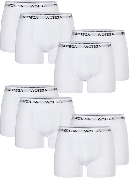 WOTEGA Heren Boxershort Joe – Slim Fit – Katoen Stretch – Wit – 8-pack