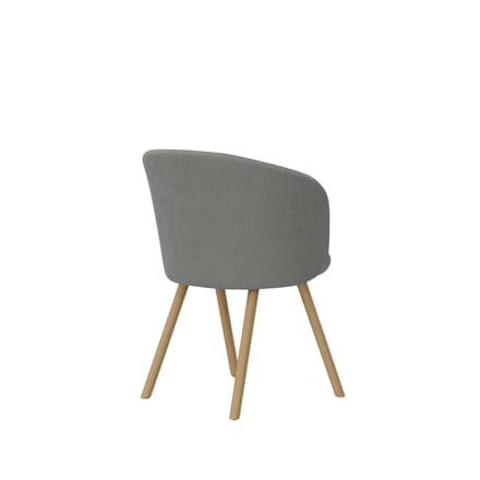 Vitra Mikado fauteuil eiken frame - bergrau Iroko 2 silbergrau