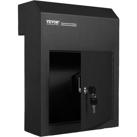 Door-to-Door Sleutelkluis 12x6x16  Brievenbus met 1.8 12  Sleutelslot Zwart