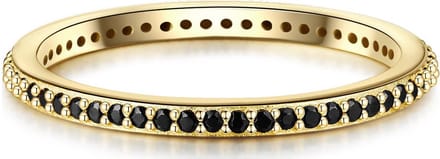 Gems München Dames Dames ring 925 sterling zilver Zirkonia 48 Geelgoud 32018112